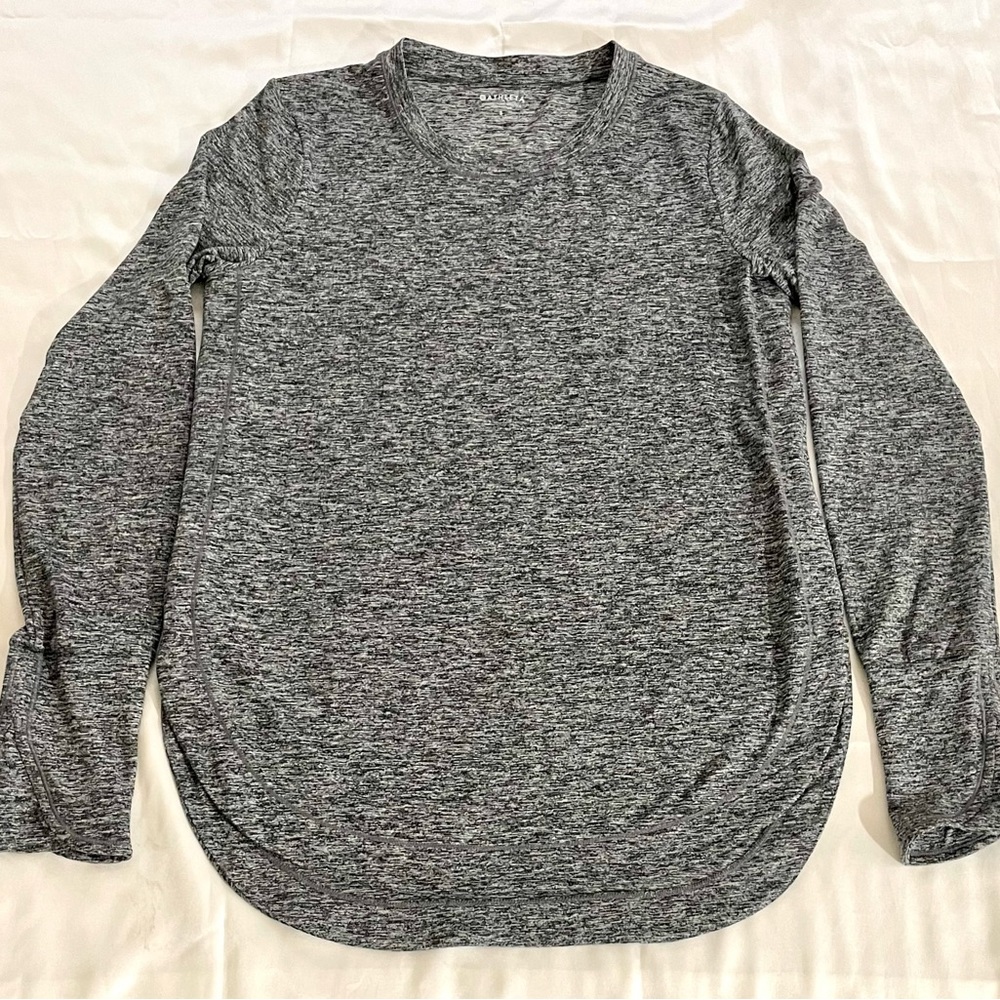ATHLETA Uptempo Top Size S Dark Heathered Gray Long Sleeve